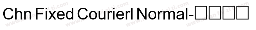 Chn Fixed Courierl Normal字体转换